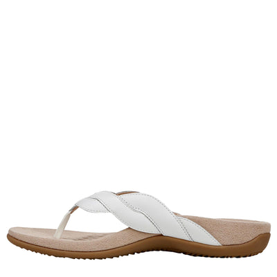 Vionic Bella Braid Thong Sandals White  J4526L1100 Women's