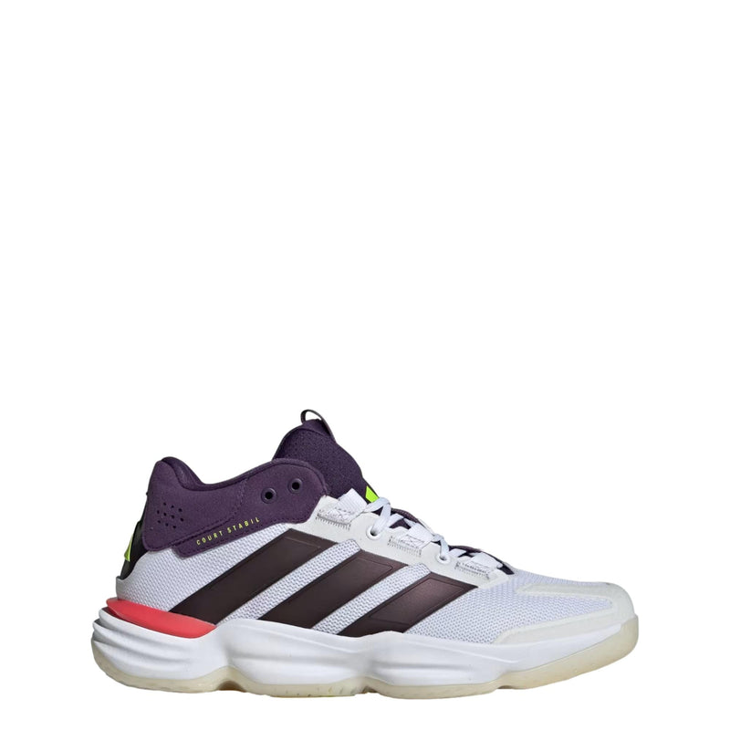 Adidas Court Stabil Indoor White / Aurora Metallic / Aurora Plum  JH5163 Men's