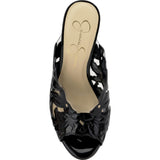 Jessica Simpson Justera Floral High Heel Mule Black  JS-JUSTERA Women's