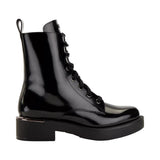 DKNY Talma Lace-Up Combat Boot High Shine Calf Black  K3390379 Women's