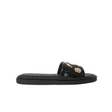 Karl Lagerfeld Paris Carenza Flat Slide Sandals Black  KL243403 Women's