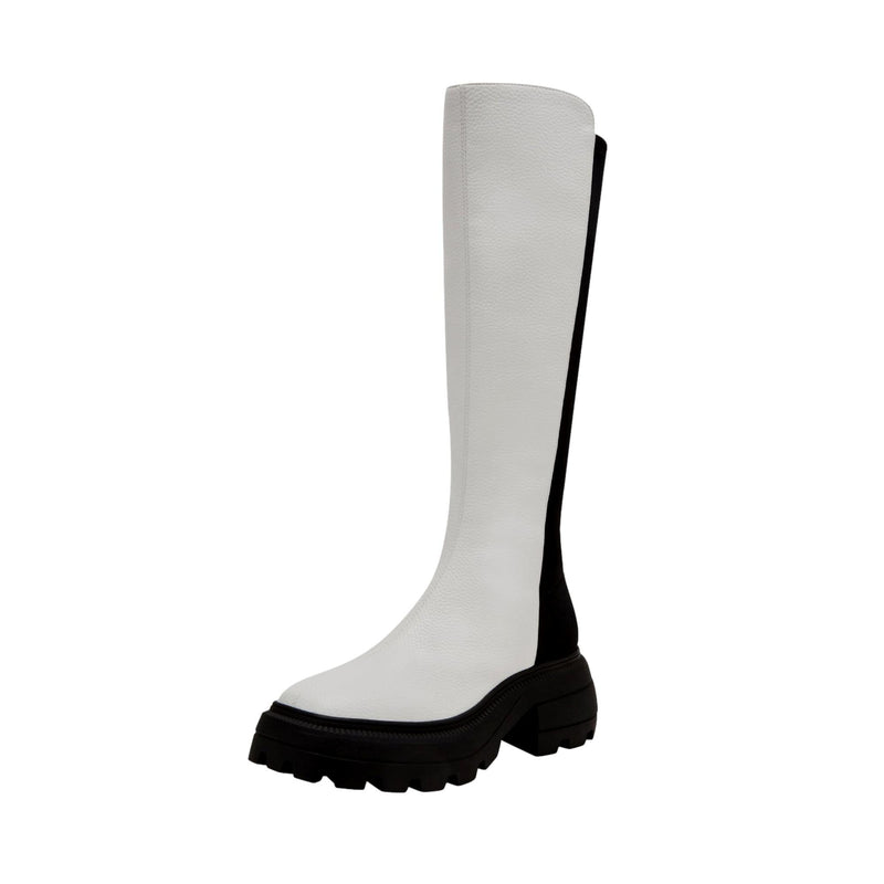 Katy Perry The Geli Combat Stretch Boot Optical White  KP2689 Women's