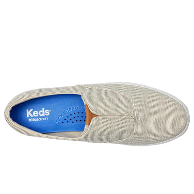 Keds Champion Round Toe Slip-On Cream  KW-RNCVO-5C Women's