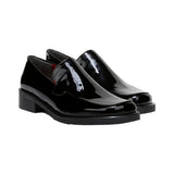 Franco Sarto Bocca Slip On Loafer Black Metallic Patent  L-BOCCA543 Women's