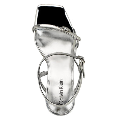 Calvin Klein Linella Heeled Sandal Silver  LINELLA-SLVR Women's