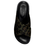 Aerosoles Linney Slide Sandal Leopard Green  LINNEY-649 Women's