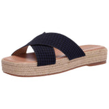 Lucky Brand Gayte Wedge Sandal Peacoat  LK-GAYTE-401 Women's