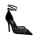 Steve Madden Lupton Black Leather  LUPT01S1-BLK Women's