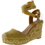 I.N.C. International Concepts Maisie Tie-Up Espadrille Wedge Natural Woven  MASIE-NAT Women's