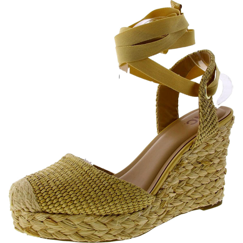 I.N.C. International Concepts Maisie Tie-Up Espadrille Wedge Natural Woven  MASIE-NAT Women's