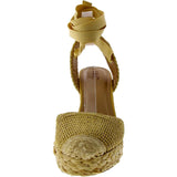I.N.C. International Concepts Maisie Tie-Up Espadrille Wedge Natural Woven  MASIE-NAT Women's