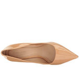 Massimo Matteo Pointy Toe Pump 17 Nude Patent  MM-130301G-116 Women's