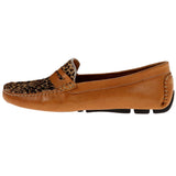 Massimo Matteo Penny with Cheeta Vamp Tan Bison / Cheeta  MM-3178P-901 Women's
