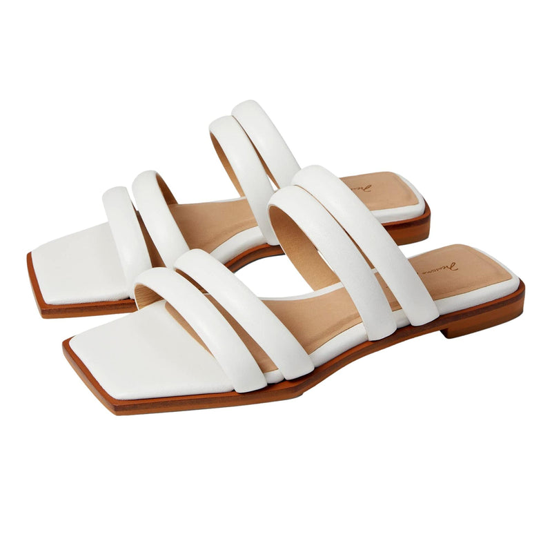 Massimo Matteo Clarette Slide Branco  MM-441009-159 Women's