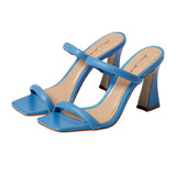 Massimo Matteo Christie Heeled Sandal Denim  MM-467003-079 Women's