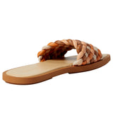Madewell Nora Puffy Woven Slide Multi-Mulled Cider Multi  NF179-957 Women's