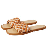 Madewell Nora Puffy Woven Slide Multi-Mulled Cider Multi  NF179-957 Women's