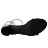 David Tate Ageless Heeled Sandals Silver Matte  NWS25-628 Women's