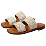 Free People Juliette Crochet Sandal Ivory Combo  OB1639876-103 Women's