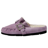 Free People Shearling After Riding Mule Lavender Suede  OB1770788-5501 Women's