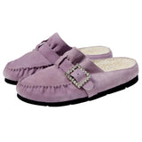 Free People Shearling After Riding Mule Lavender Suede  OB1770788-5501 Women's