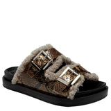 Aerosoles Olivia Slide Sandal Brown Snake  OLIVIA-087 Women's