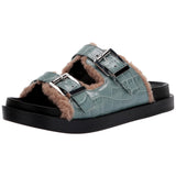 Aerosoles Olivia Slide Sandal Light Blue  OLIVIA-BLU Women's