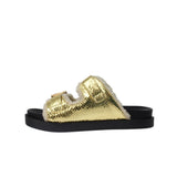 Aerosoles Olivia Slide Sandal Gold Fabric  OLIVIA-GLD Women's
