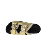 Aerosoles Olivia Slide Sandal Gold Fabric  OLIVIA-GLD Women's