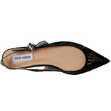 Steve Madden Olsen Slingback Flats Black Lace  OLSE02S1 Women's