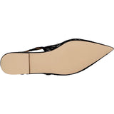 Steve Madden Olsen Slingback Flats Black Lace  OLSE02S1 Women's