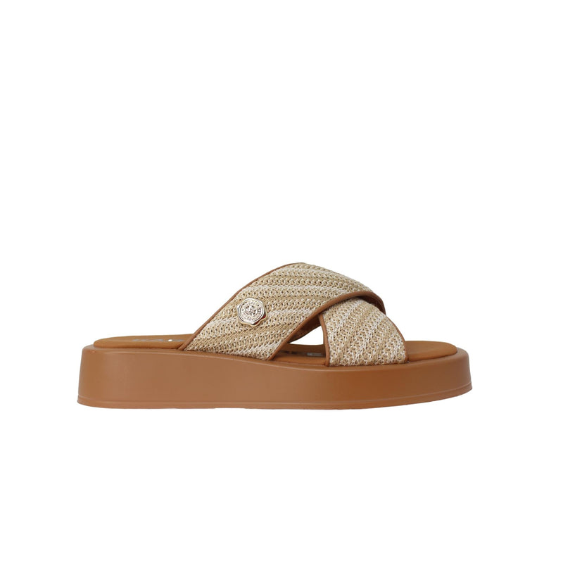 Karl Lagerfeld Ophelia Woven Slip-On Platform Sandals Brown  OPHELIAWOVEN-BRN Women's