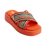 Karl Lagerfeld Ophelia Woven Slip-On Platform Sandals Orange  OPHELIAWOVEN-ORNG Women's