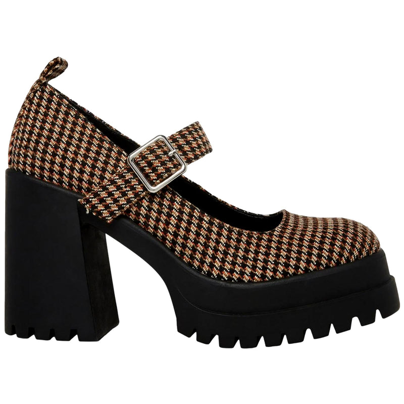 Steve Madden Orsen Mary Jane Pump Brown Plaid  ORSE01S1-762 Women's