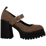 Steve Madden Orsen Mary Jane Pump Brown Plaid  ORSE01S1-762 Women's