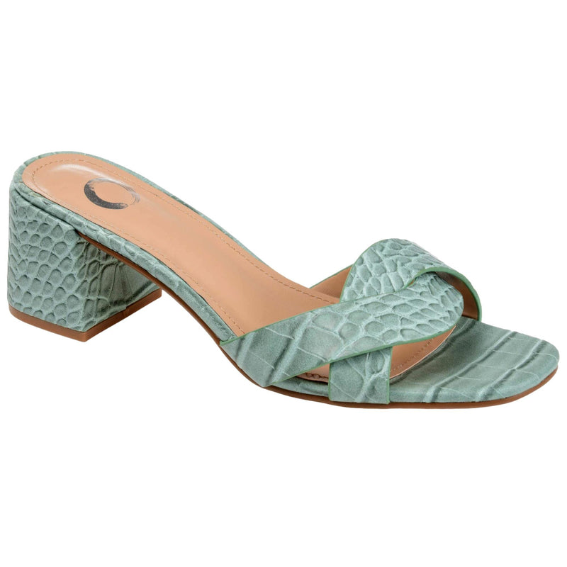 Journee Perette Slide Green  PERETTE-GRN Women's