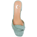Journee Perette Slide Green  PERETTE-GRN Women's
