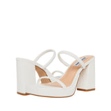 Steve Madden Polly Heeled Sandal White  POLLY-WHT Women's