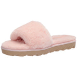Chinese Laundry Rally Slide Sandal Light Pink  RALLYFAUXFUR-678 Women's