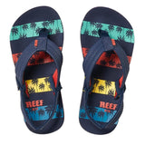 Reef Ahi Navy Palms Stripe  RF0A3VBLNPS Grade-School