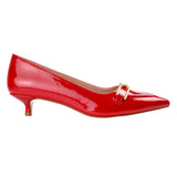 Journee Patent Kitten Heels Red  RUMI-RED Women's