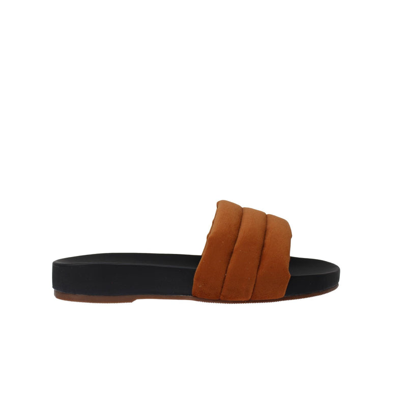 KAANAS Timor Chunky Suede Pool Slide Brick  S00070R-001 Women's