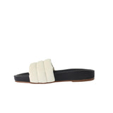 KAANAS Timor Chunky Suede Pool Slide Ivory  S00070R-100 Women's