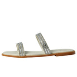 KAANAS Whitney Double Diamond Band Sandal Ice  S00111R-023 Women's