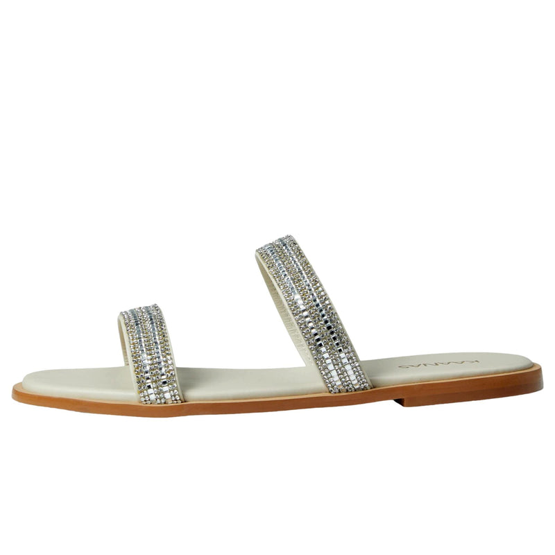 KAANAS Whitney Double Diamond Band Sandal Ice  S00111R-023 Women's