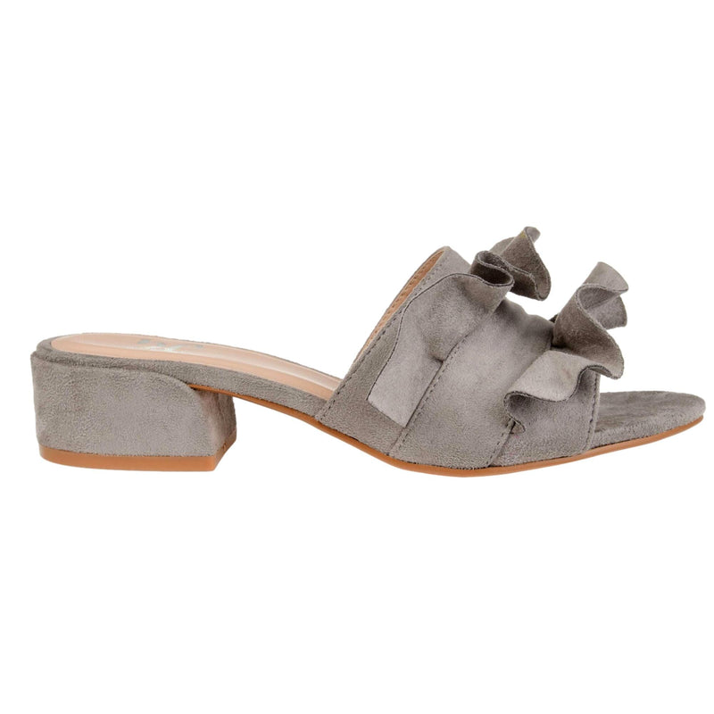 Journee Collection Salest Ruffle Sandal Grey  SALEST-GRY Women's