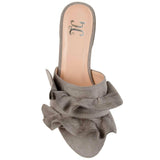 Journee Collection Salest Ruffle Sandal Grey  SALEST-GRY Women's