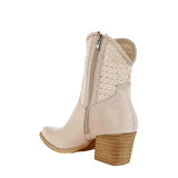 London Rag Bimmy Woven Pointy Western Boots Beige  SH5451 Women's