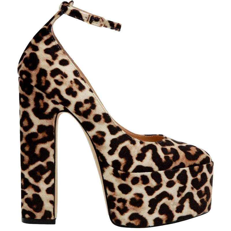 Steve Madden Skyrise Platform Pump Leopard Velvet  SKYR01S1-965 Women's