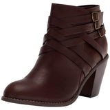 Journee Collection Strap Brown  STRAP-BRN Women's
